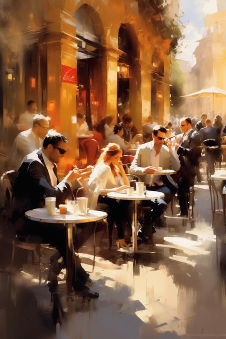 00967-3913932748-_lora_Willem Haenraets Style_1_Willem Haenraets Style - a cozy cafe in Rome, sunny afternoon, jazz band is playing in front, pai.png